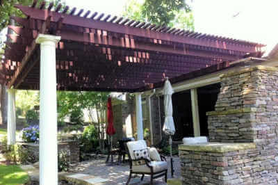 Pre Designed Attached Fiberglass Pergola #3